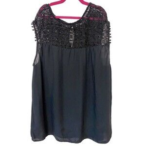 Old Navy Lattice Capped Sleeve Blouse